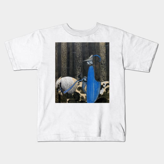 Every Now and Then the Plot Took the Reigns by John Bauer Kids T-Shirt by Classic Art Stall